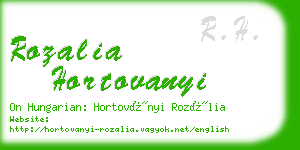 rozalia hortovanyi business card